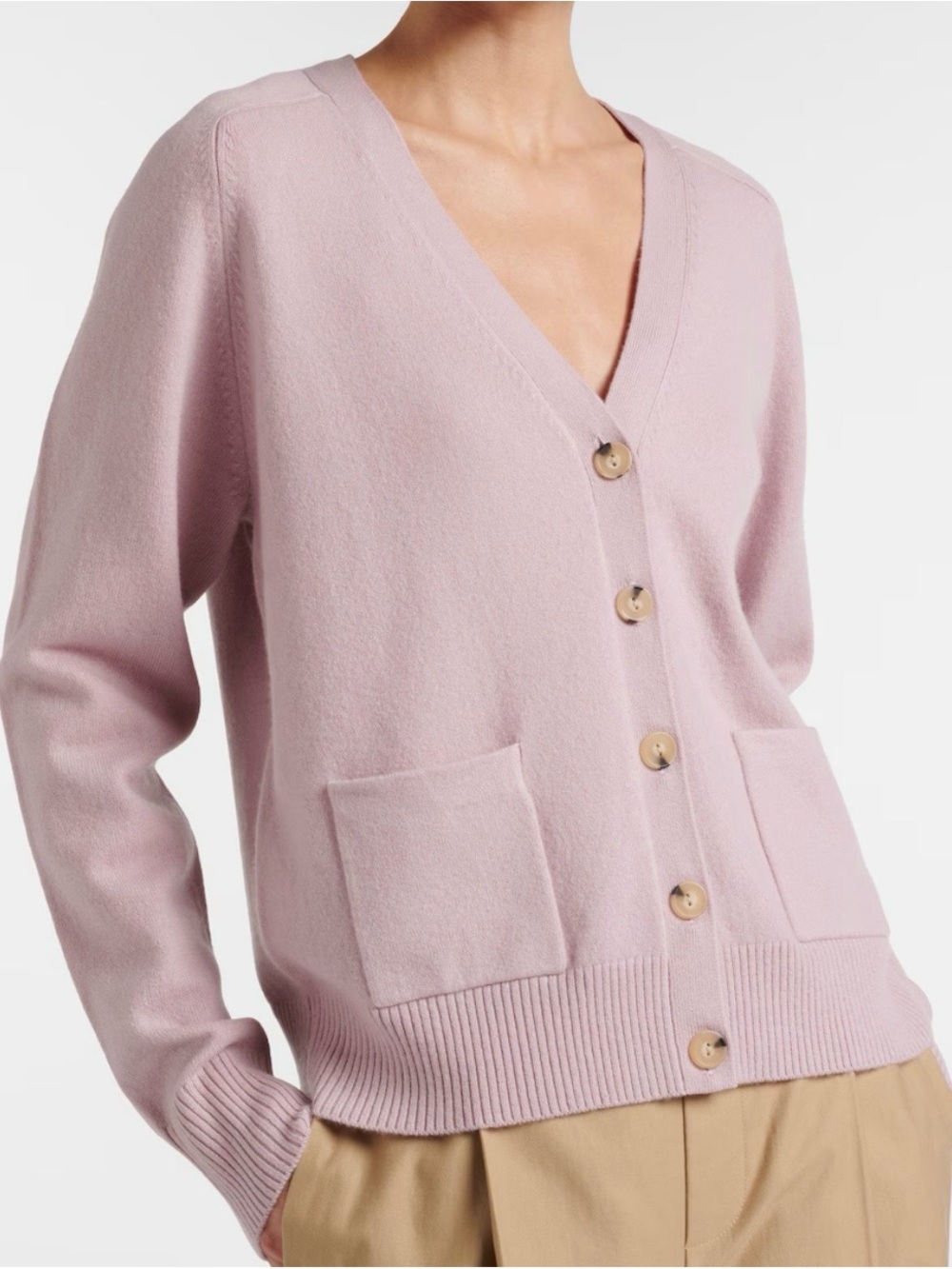 Vince Wool Cashmere Blend Pocket Cardigan